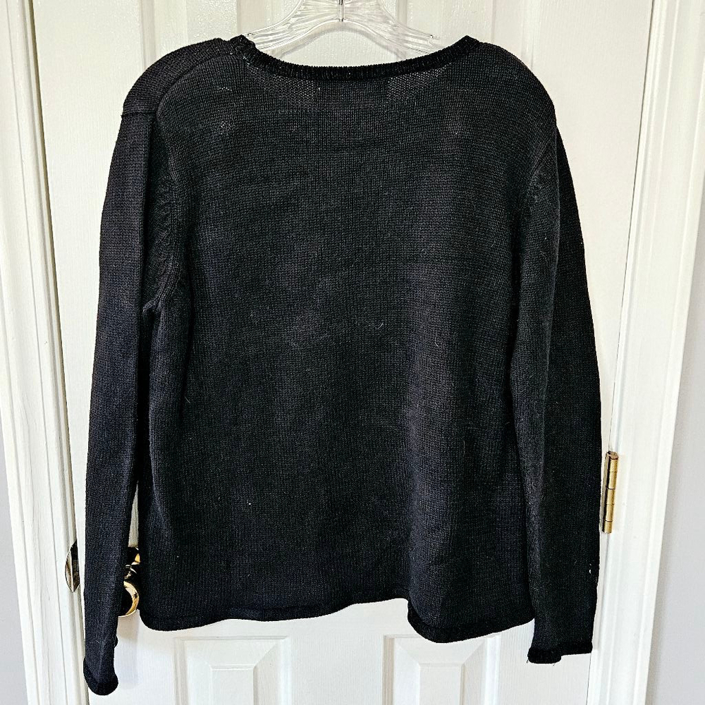 Women's Tiara International Christmas Sweater S Black - Picture 4 of 5